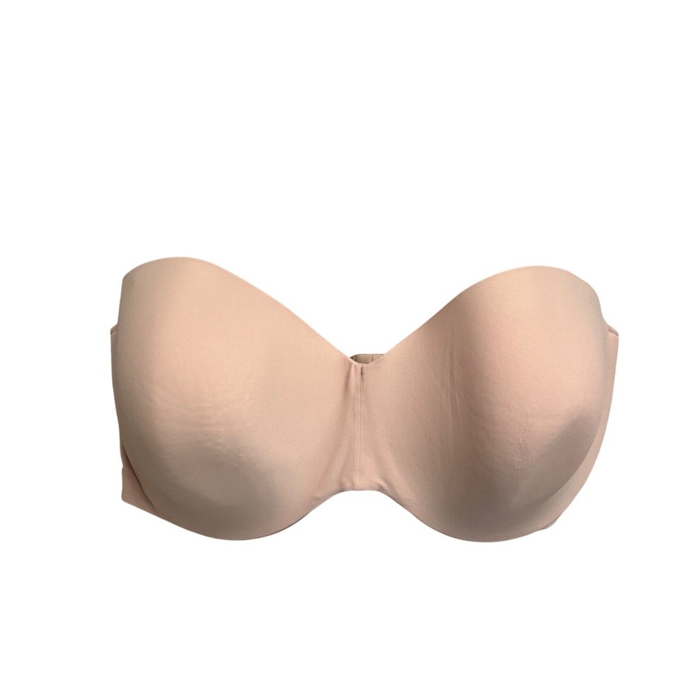 Soma Bodify Strapless Bra Womens 38DDD Nude Tan Padded Underwire